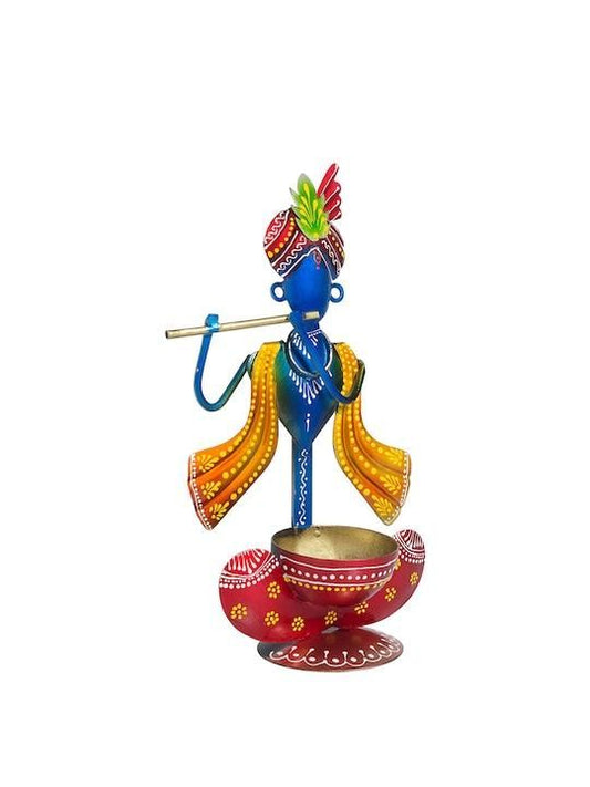 Blue & Red Shree Krishna Idol Showpiece