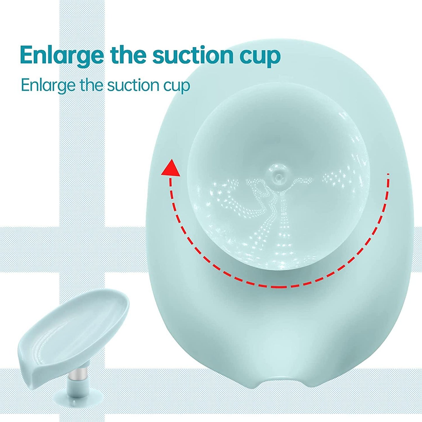 Leaf Shape Self Draining Soap Holder with Suction Cup – Pack of 2