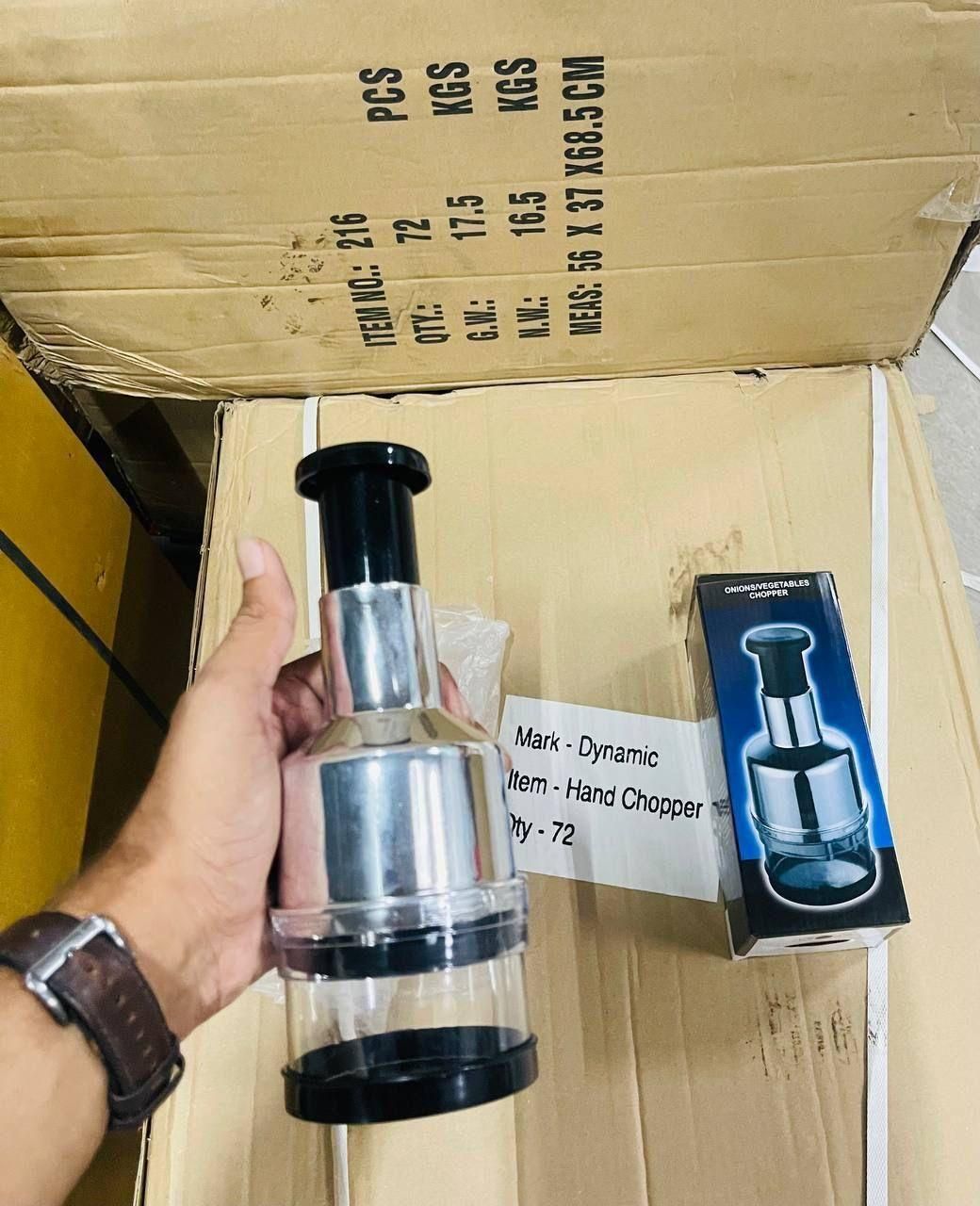 Stainless Steel Hand Food Chopper & Garlic Press