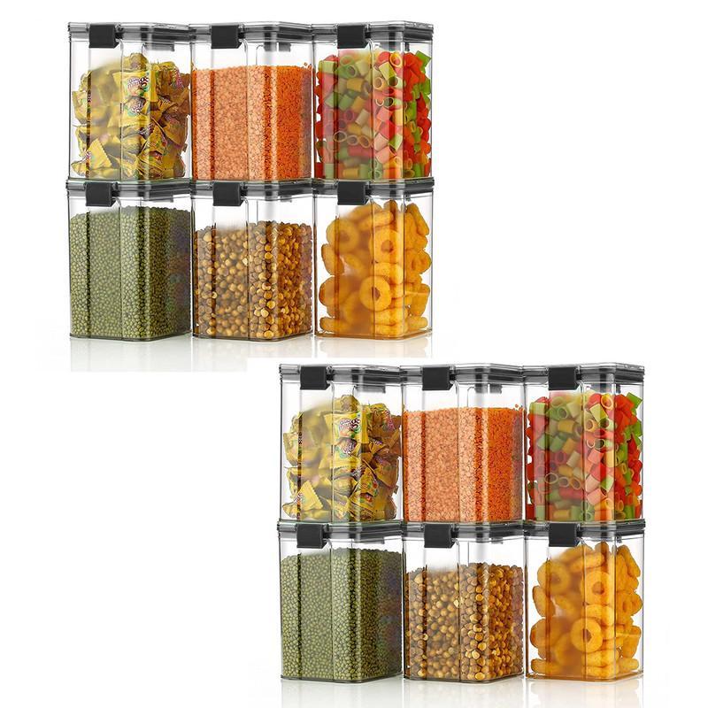 Premium Push Button Wall Mount Kitchen Storage Containers – 1200 ML, Pack of 4