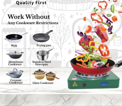 Flameless Electric Cooking Stove – 1000W Portable Cooker