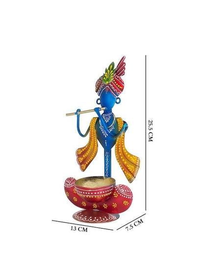 Blue & Red Shree Krishna Idol Showpiece