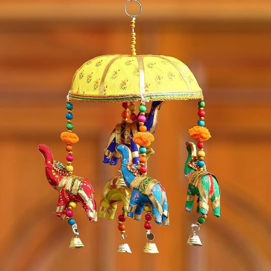 Handcrafted Decorative Elephant Wall / Door / Window Hanging Bells