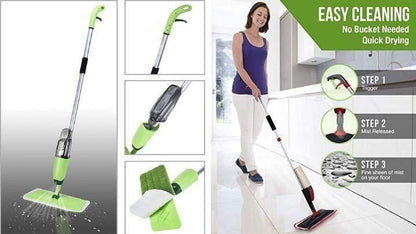 360° Spray Mop with Wet & Dry Microfiber – Floor Cleaning Mop