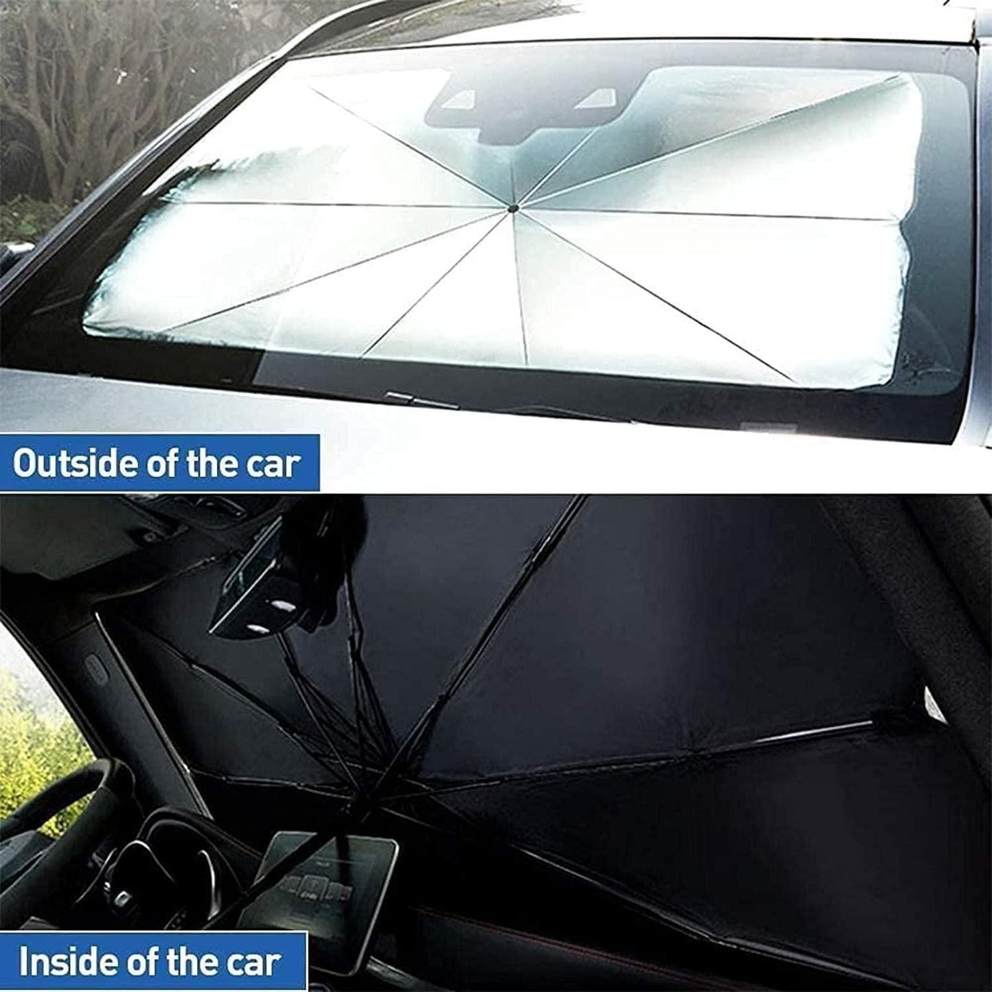Car Windshield Sun Shade Umbrella – Front Window Heat Protection Cover
