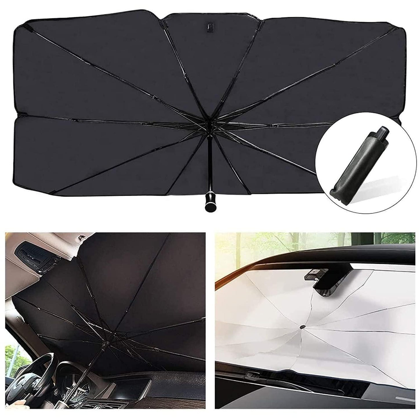 Car Windshield Sun Shade Umbrella – Front Window Heat Protection Cover