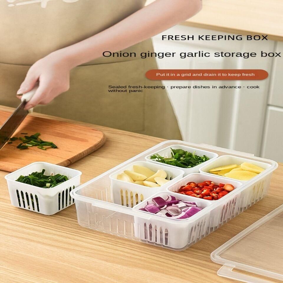 6 Grid Fridge Storage Boxes Containers – Pack of 1