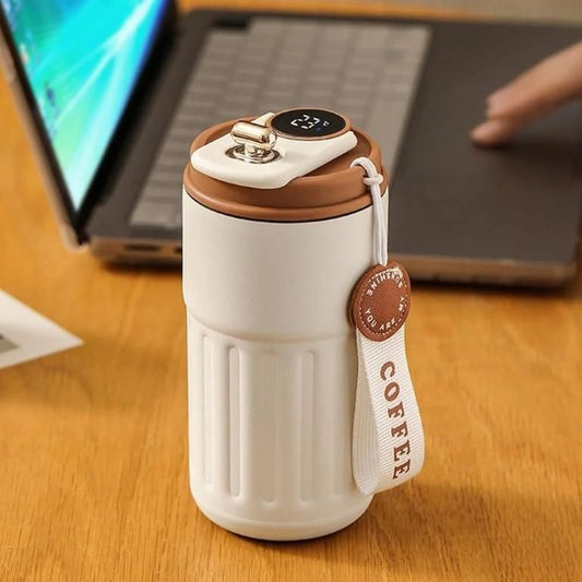 Stainless Steel Hot & Cold Vacuum Insulated Coffee Mug with Temperature Display