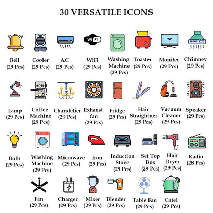 3D Premium Switch Stickers – Pack of 149