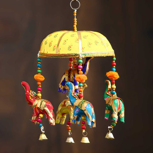 Handcrafted Decorative Elephant Wall / Door / Window Hanging Bells