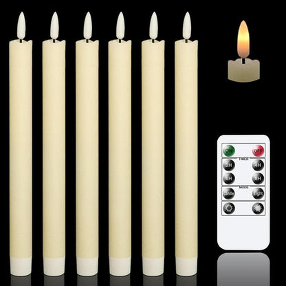 LED Candles with Remote – 6pcs Set