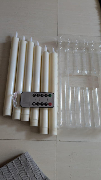 LED Candles with Remote – 6pcs Set