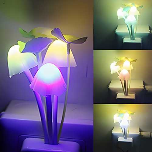 Mushroom Lamp Automatic Sensor Light – Multi-Color Changing LED, Pack of 1