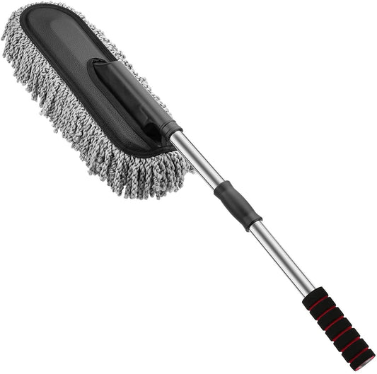 Retractable Flexible Microfiber Car Duster – 360° Rotating Mop