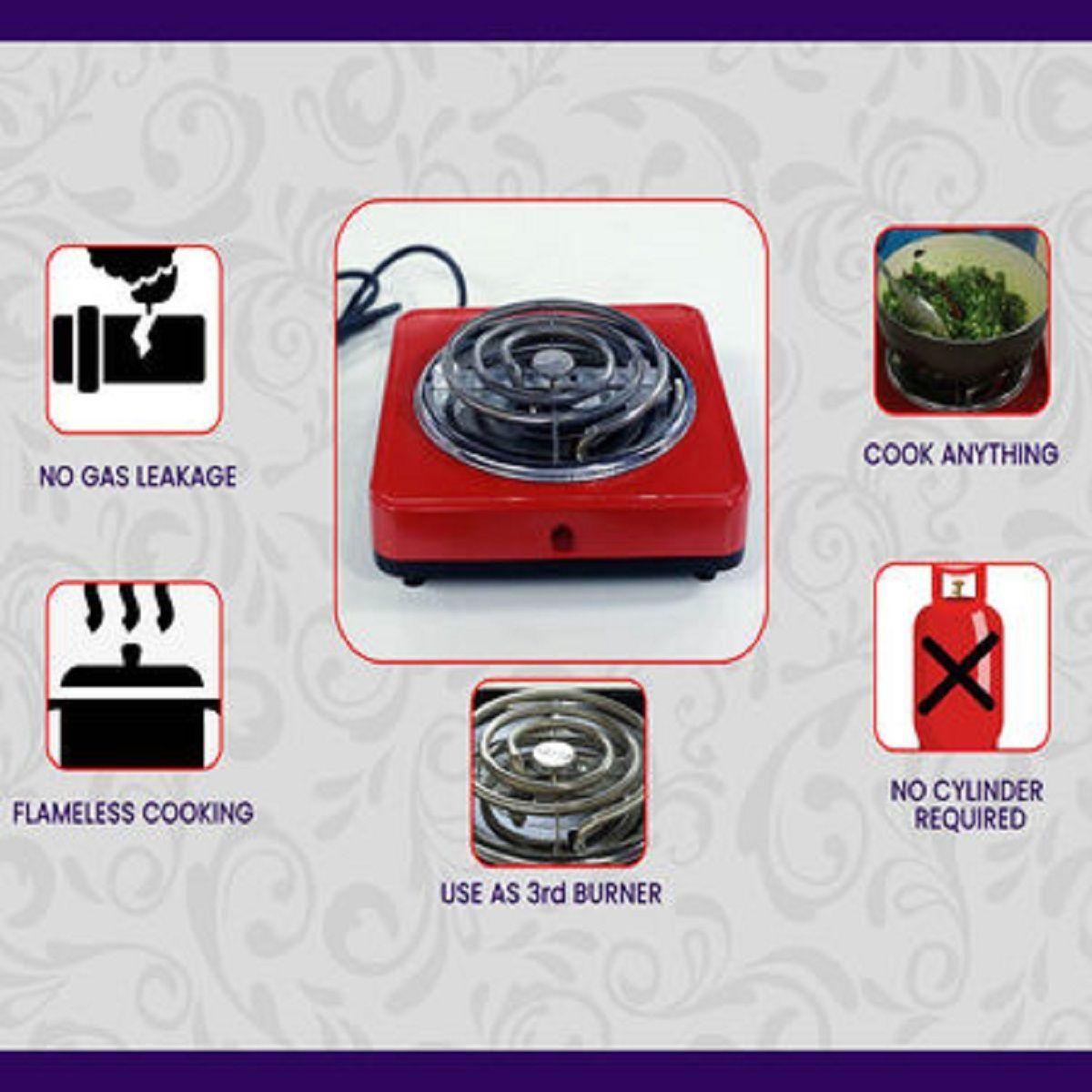 Flameless Electric Cooking Stove – 1000W Portable Cooker