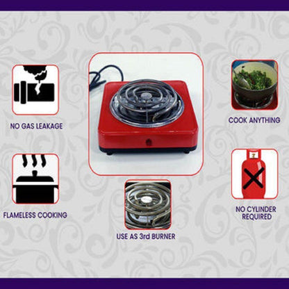 Flameless Electric Cooking Stove – 1000W Portable Cooker