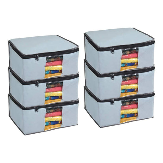 Saree Cover – Solid Non Woven Wardrobe Organizer (Pack of 6)