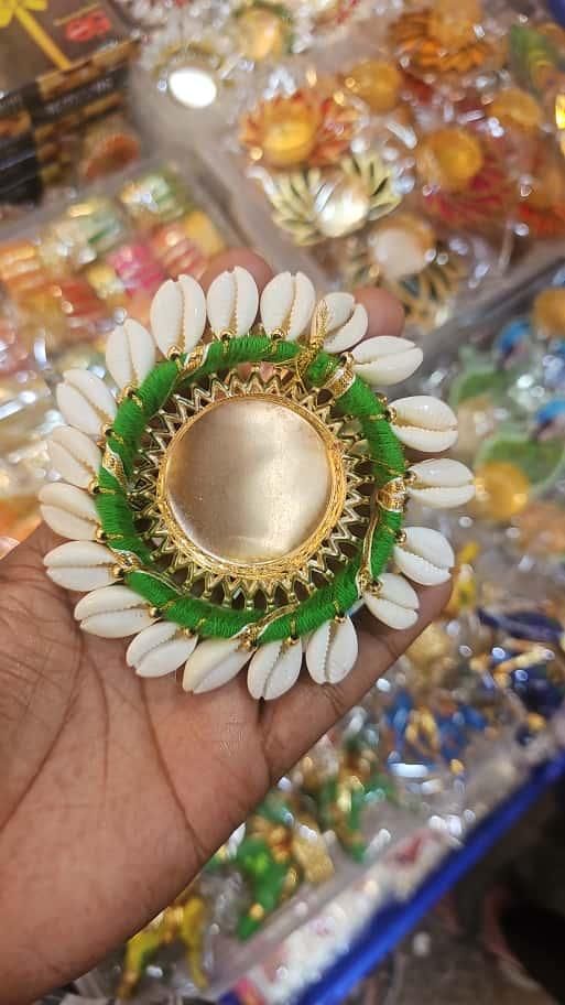 Cowrie Shell Design Tealight Holder – Pack of 2