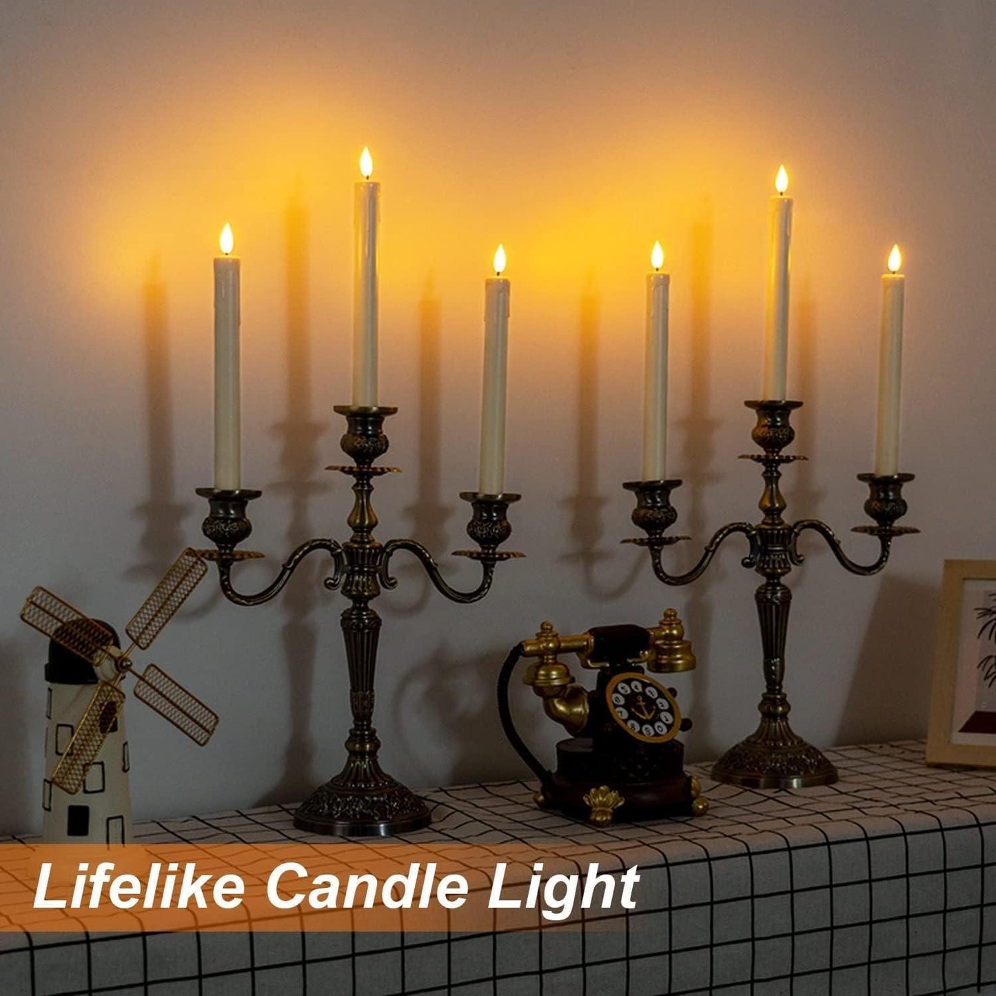 LED Candles with Remote – 6pcs Set