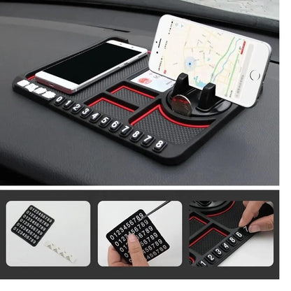 Multifunction Car Phone & GPS Holder Anti-Slip Silicone Dashboard Pad