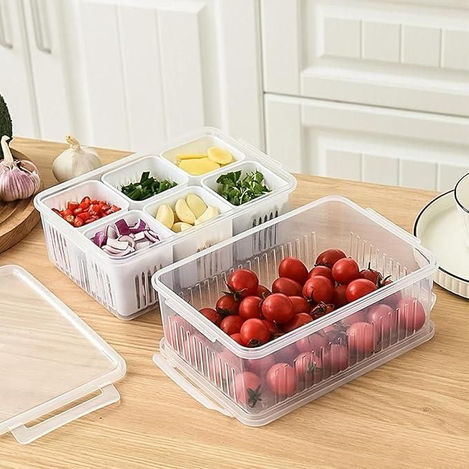 Food Storage Box with Lid – 6 Compartments