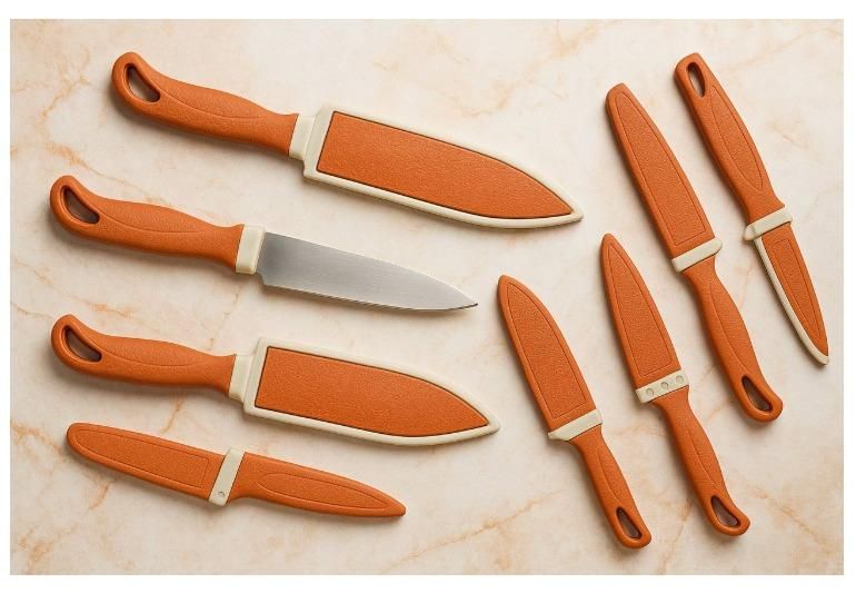 Stainless Steel Knives with Cover – Pack of 6
