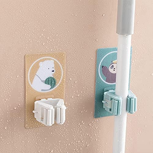 Mop Broom Holder – Wall Mounted Cartoon Design (Pack of 3)