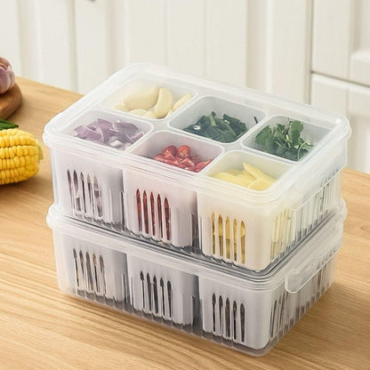 6 Grid Fridge Storage Boxes Containers – Pack of 1