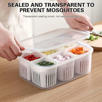Food Storage Box with Lid – 6 Compartments