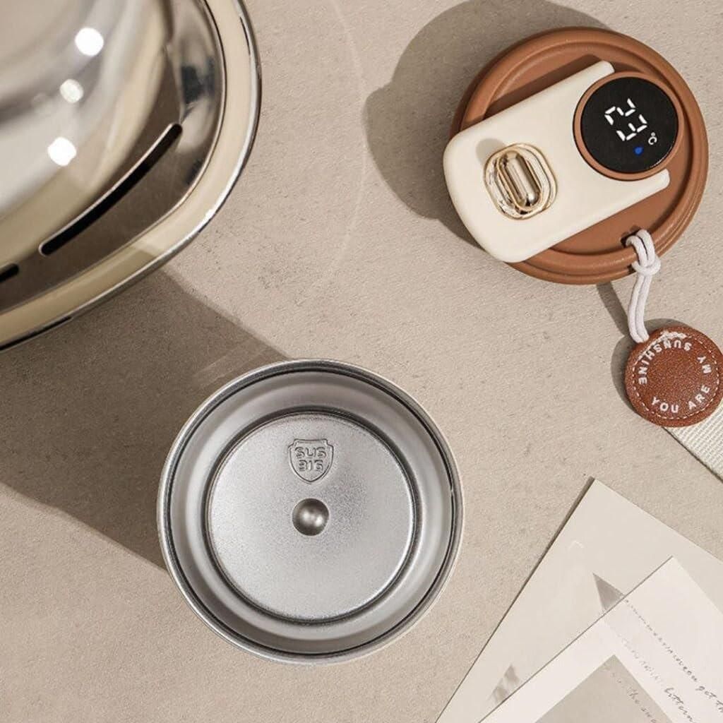 Stainless Steel Hot & Cold Vacuum Insulated Coffee Mug with Temperature Display