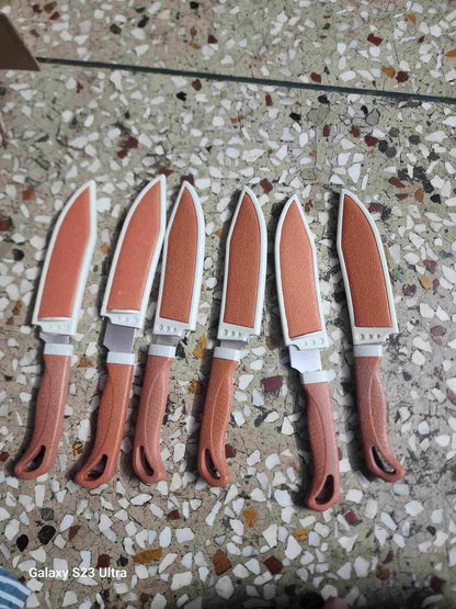 Stainless Steel Knives with Cover – Pack of 6