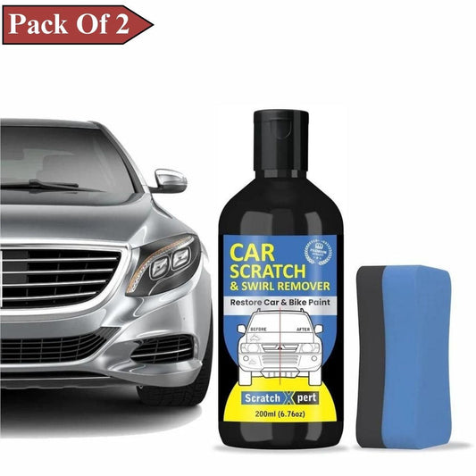 Car Body Scratch Remover and Repair Polishing Cream Kit with Sponge 200ml (Pack Of 2)