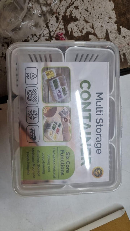 Food Storage Box with Lid – 6 Compartments