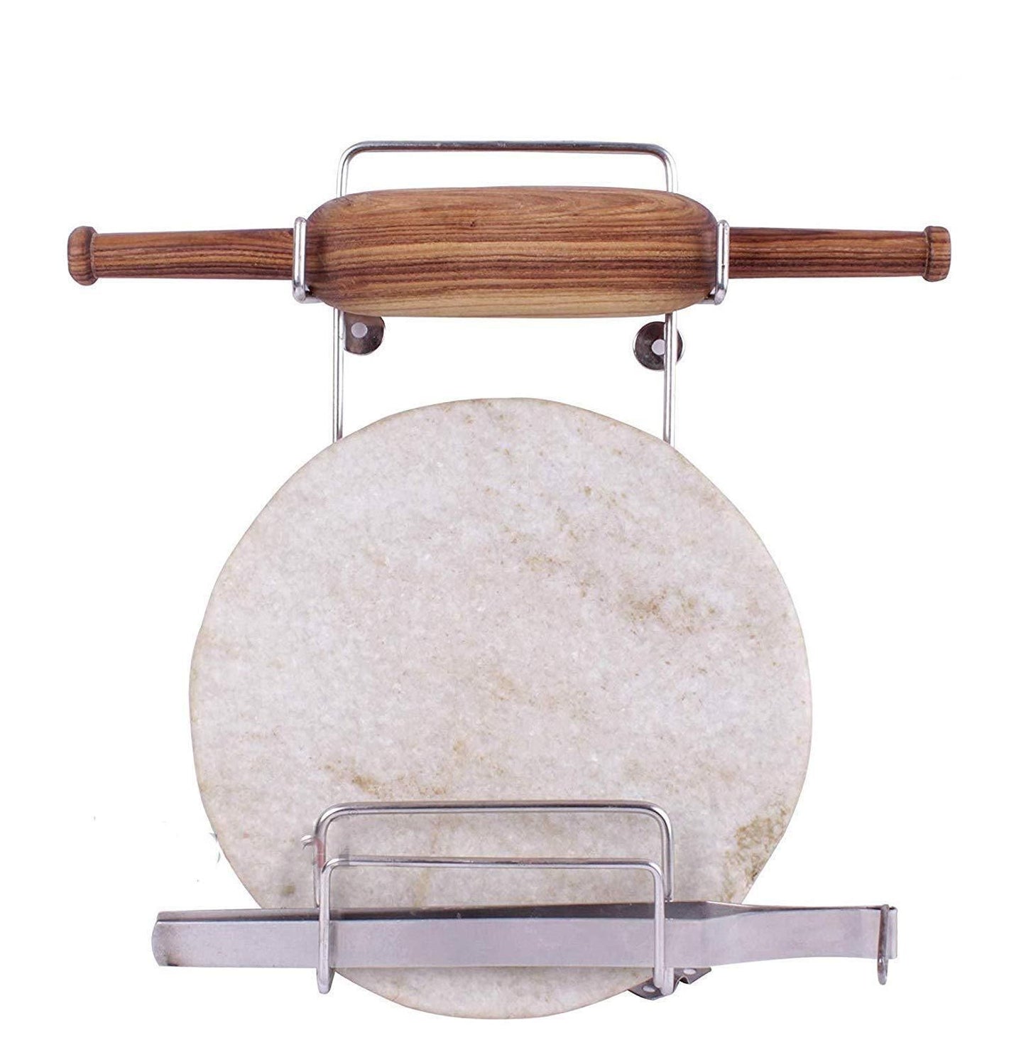 Stainless Steel Rolling Pin Holder Chakla Belan Stand – Pack of 1