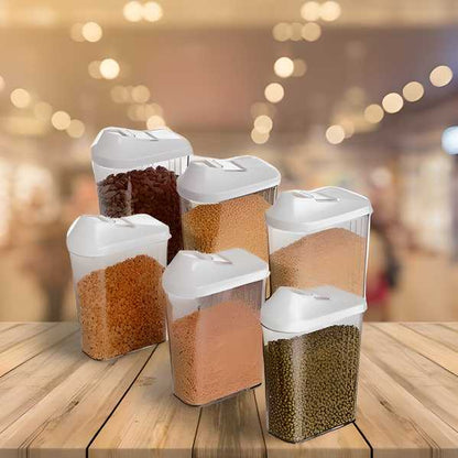 Plastic Dispenser Jar/Container – Pack of 6 (750 ml)