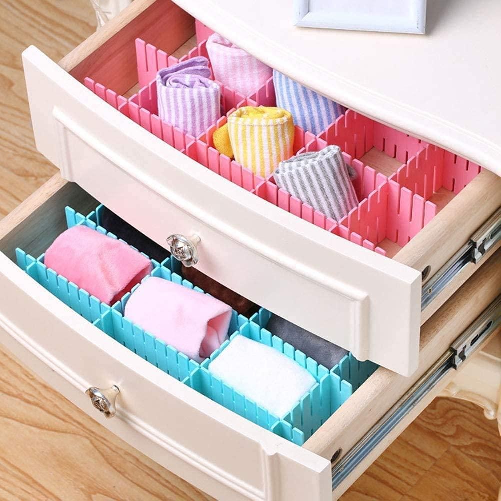 8 Pcs Adjustable Drawer Organiser Dividers – Pack of 1