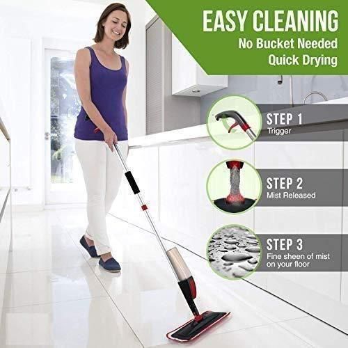 360° Spray Mop with Wet & Dry Microfiber – Floor Cleaning Mop