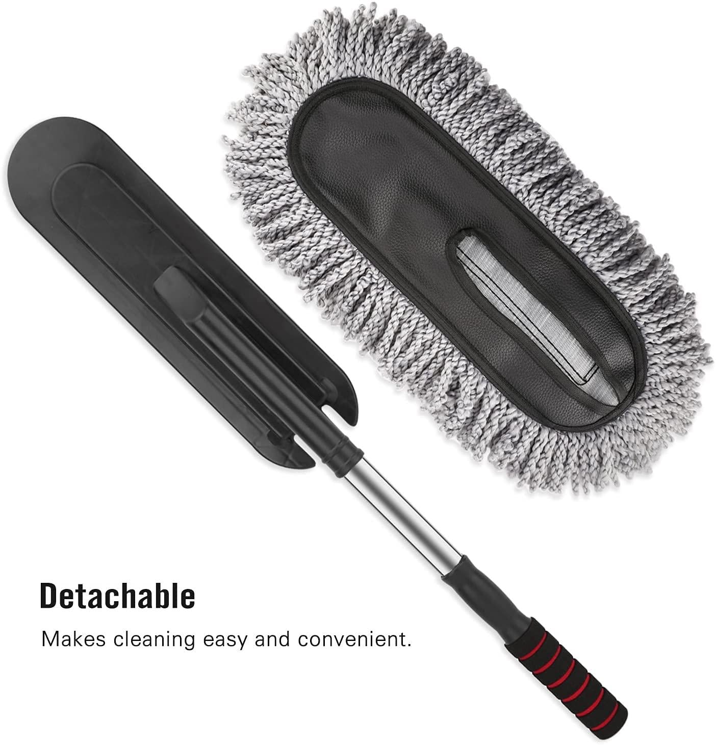 Retractable Flexible Microfiber Car Duster – 360° Rotating Mop