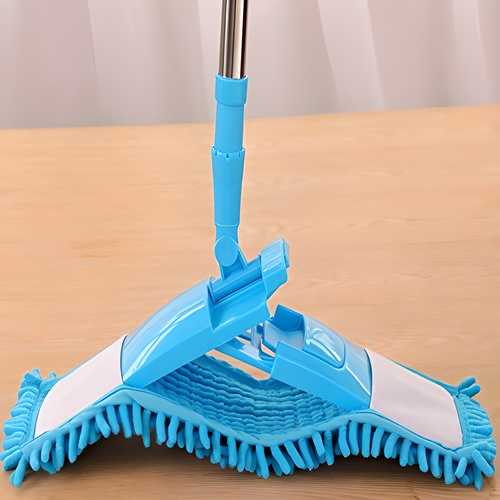 Wet & Dry Flat Microfiber Floor Cleaning Mop with Telescopic Handle