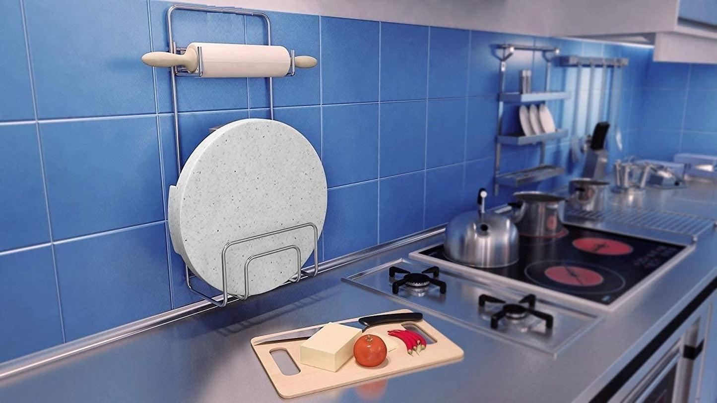 Stainless Steel Rolling Pin Holder Chakla Belan Stand – Pack of 1