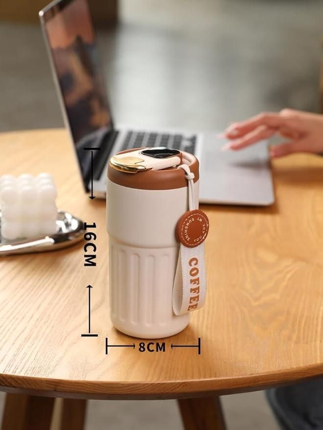 Stainless Steel Hot & Cold Vacuum Insulated Coffee Mug with Temperature Display