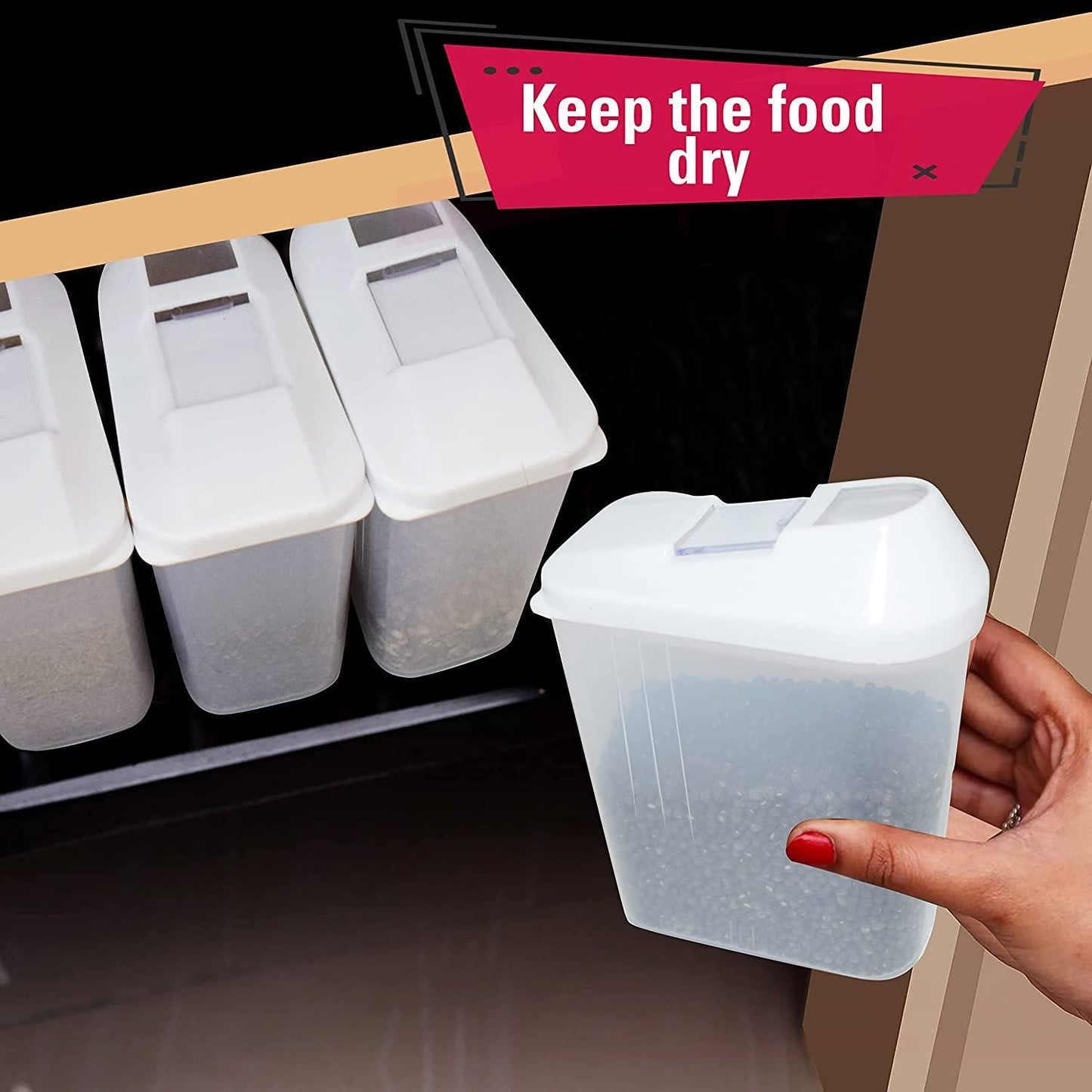 Plastic Dispenser Jar/Container – Pack of 6 (750 ml)