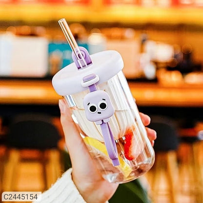 Glass Tumbler with Fruit Infuser Lid and StrawPackage