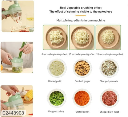4 in 1 Portable Electric Vegetable Cutter Set