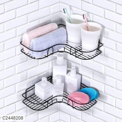 Metal Bathroom Corner Rack Storage Shelves